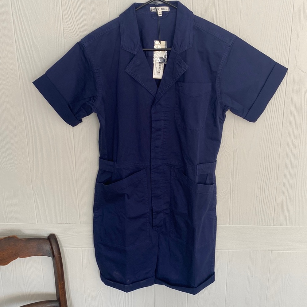 NEW Alex Mill Twill Short Jumpsuit size medium